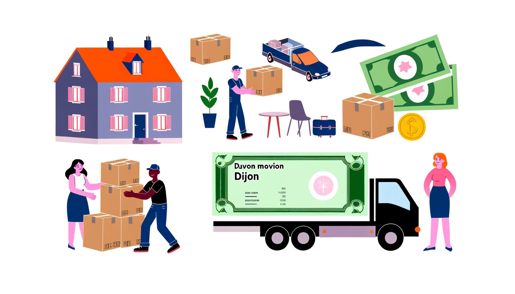 Planification du déménagement à Dijon avec aperçu des coûts et tarifs